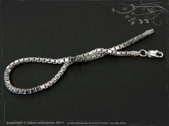 Silver bracelet Venezia 925 sterling silver width 2,5mm  massiv