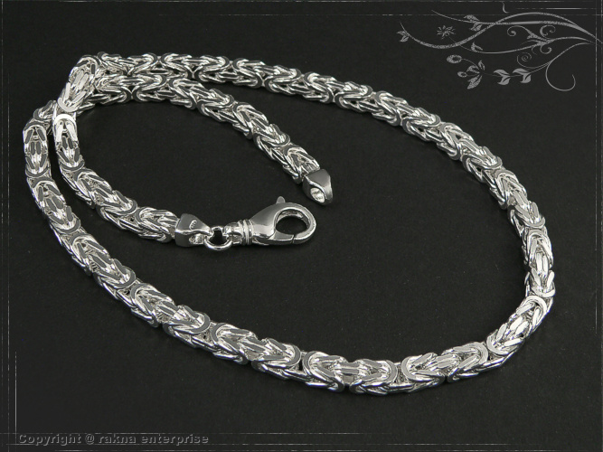 Byzantine - King chain 925 sterling silver width 5mm massiv