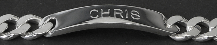 ID-Armband Gravur Armband 925 Sterling Silber Breite 10,5mm  massiv