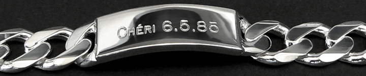 ID-Armband Gravur Armband 925 Sterling Silber Breite 15,0mm  massiv