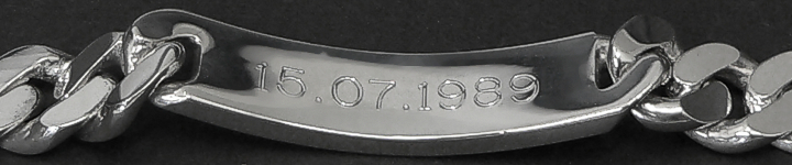 ID-Armband Gravur Armband 925 Sterling Silber Breite 12,5mm  massiv