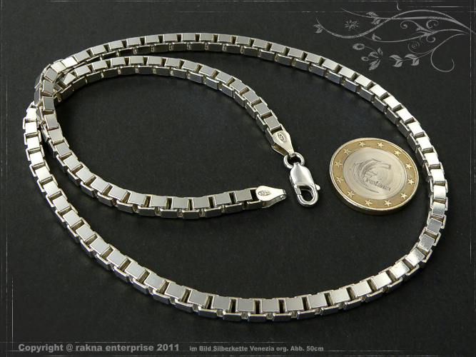 Venezia Silberkette 925 Sterling Silber Breite 4,5mm  massiv