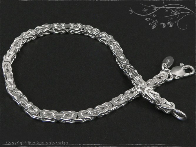 Königskette Armband 925 Sterling Silber Breite 3,5mm  massiv