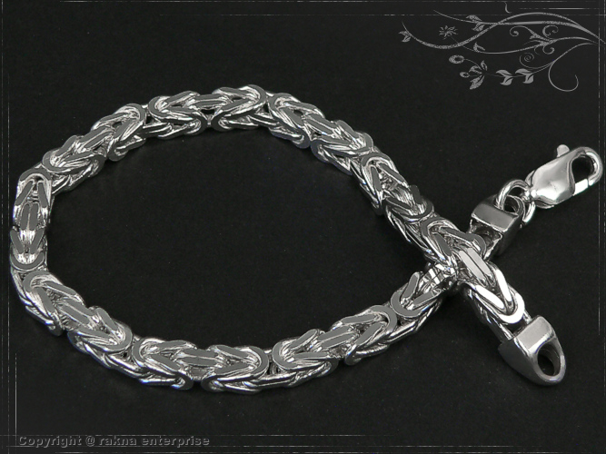 Königskette Armband 925 Sterling Silber Breite 4,5mm  massiv