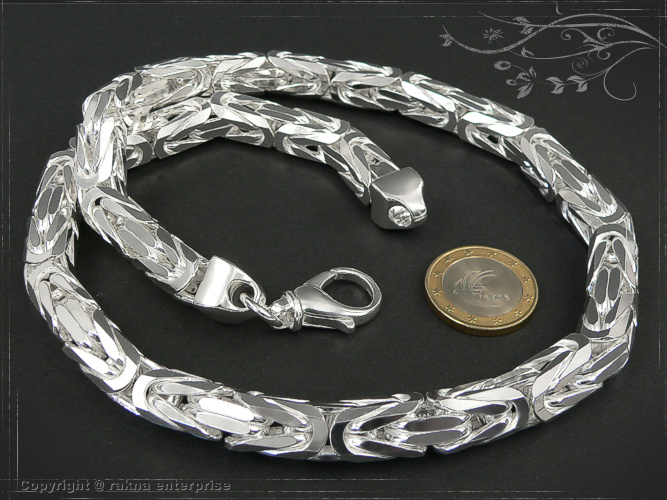 Byzantine - King chain 925 sterling silver width 10mm  massiv
