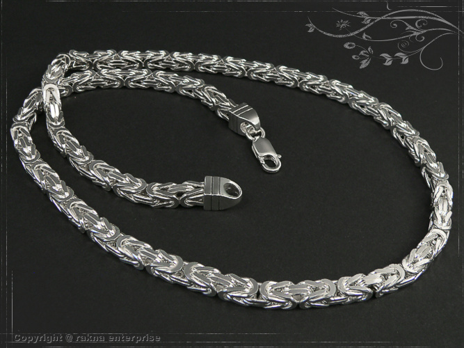 Byzantine - King chain 925 sterling silver width 6mm  massiv