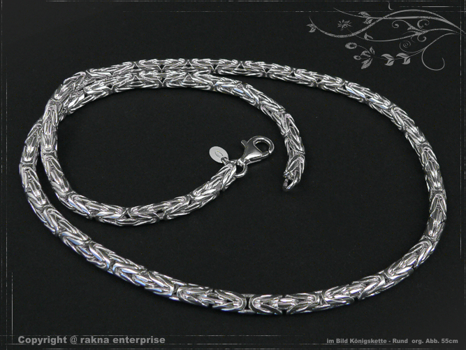 Runde Königsketten 925 Silber 4mm massiv