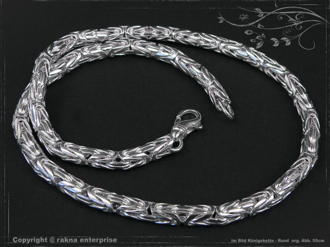 Round Byzantine - King chain 925 silver 6,0mm  massiv