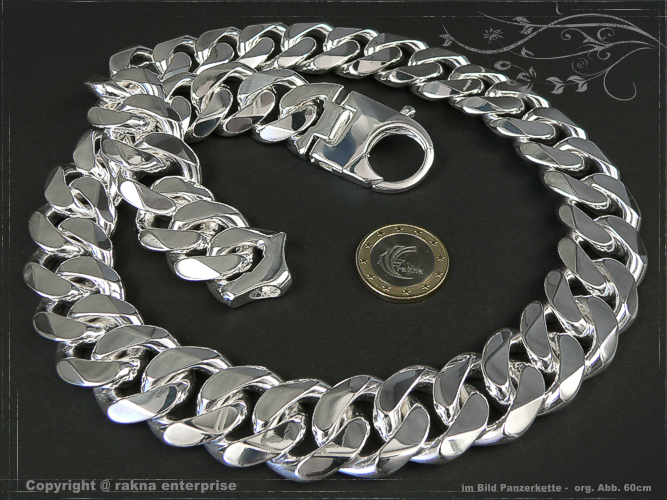Curb chains 925 silver 23mm  massiv