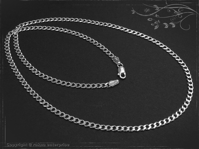Curb chains 925 sterling silver width 3,3mm  massiv
