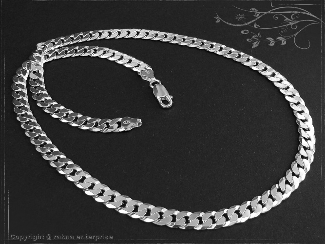 Curb chains 925 sterling silver width 7mm  massiv