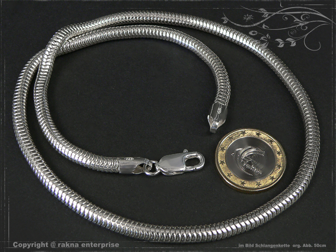Schlangenketten 5,0mm 925 Sterling Silber massiv