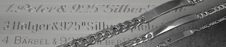 Gravurarmband Silber mit Gravurplatte  