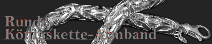 Königskette Armband - Silber -Rund  