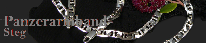Panzerkette Armband Typ-Steg  