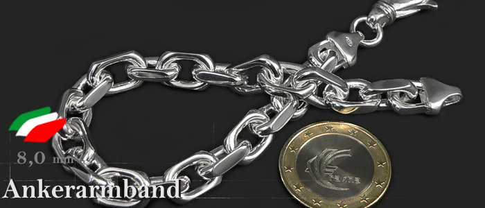 Ankerkette Armband 8mm  