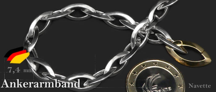 Ankerkette Armband 7.4mm :: Navette