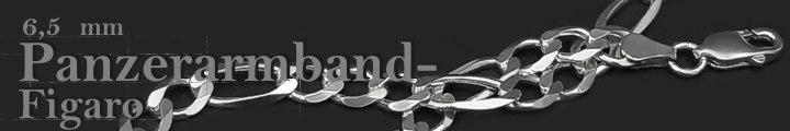 Figarokette - Armband 6,5mm   Figarokette - Armband 6,5mm