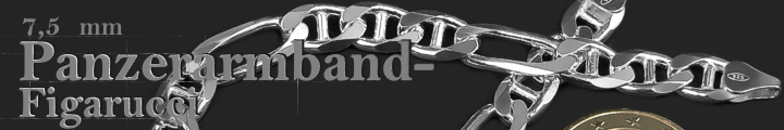 Figarucci  Panzerkette Armband 7,5mm  