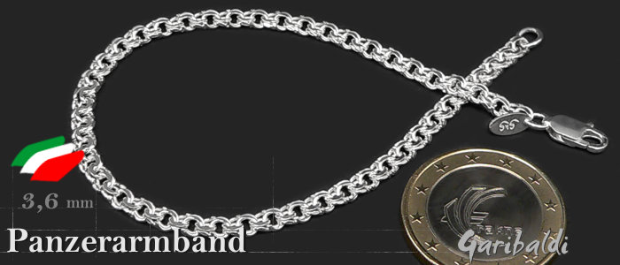 Garibaldikette Armband 3,6mm  