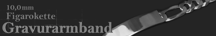 ID Gravur Armband Figarokette 10.0mm  