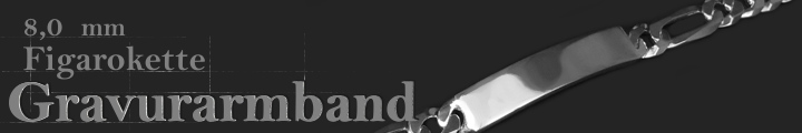 ID Gravur Armband Figarokette 8.0mm   ID Gravur Armband Figarokette 8.0mm