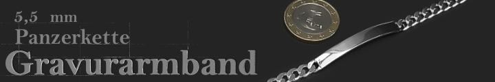 ID Gravur Armband Panzerkette 5.5mm   ID Gravur Armband Panzerkette 5.5mm