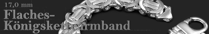 Königskette Armband Flach 17mm  