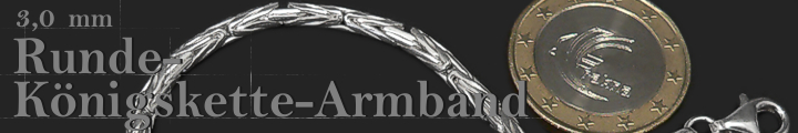 Königskette Armband Rund 3mm 