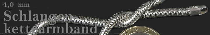 Schlangenkette Armband Rund 4mm   Schlangenkette Armband Rund 4mm