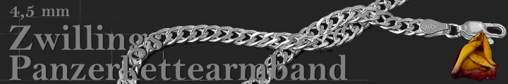 Zwillings Panzerkette Armband 4,5mm  