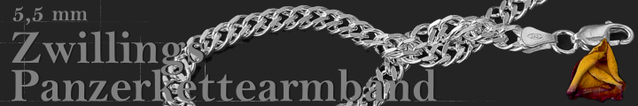Zwillings Panzerkette Armband 5,5mm   Zwillings Panzerkette Armband 5,5mm