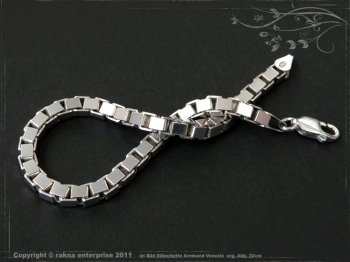 Silberkette Armband Venezia B4.5L17 massiv 925 Sterling Silber