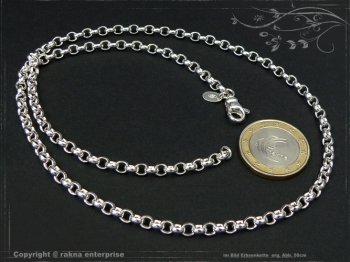 Silberkette Erbsenkette B4.0L50 massiv 925 Sterling Silber
