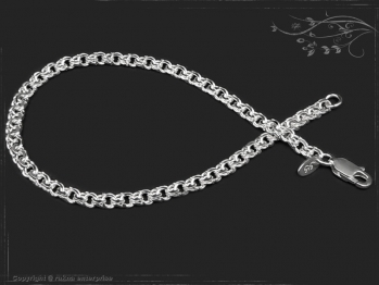 Garibaldikette  Armband B3.6L24 massiv 925 Sterling Silber