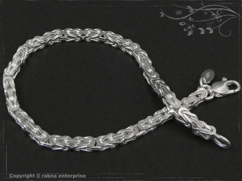 Königskette Armband B3.5L17 massiv 925 Sterling Silber