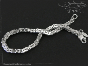 Königskette Armband B3.5L18 massiv 925 Sterling Silber