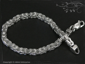 Königskette Armband B4.5L17 massiv 925 Sterling Silber