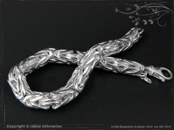 Königskette Armband Rund B10.0L27 massiv 925 Sterling Silber