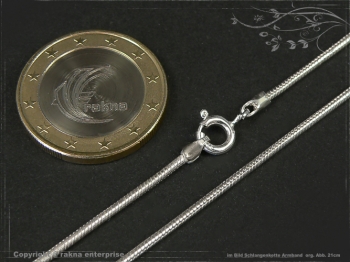 Schlangenkette Armband D1.4L21 massiv 925 Sterling Silber