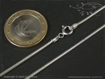 Schlangenkette Armband D1.6L19 massiv 925 Sterling Silber