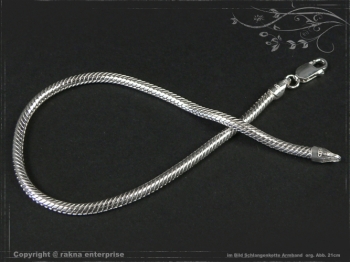 Schlangenkette Armband D3.0L23 massiv 925 Sterling Silber