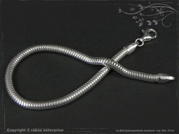 Schlangenkette Armband D4.0L23 massiv 925 Sterling Silber