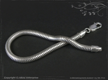Schlangenkette Armband D5.0L21 massiv 925 Sterling Silber