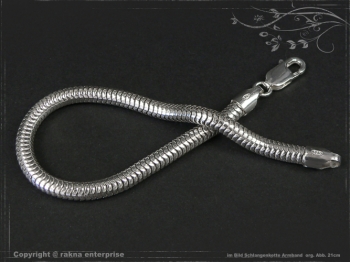 Schlangenkette Armband D6.0L19 massiv 925 Sterling Silber