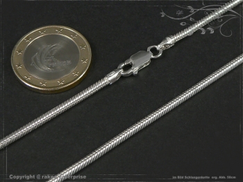 Schlangenkette D2.2L90 massiv 925 Sterling Silber