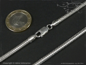 Schlangenkette D3.5L45 massiv 925 Sterling Silber
