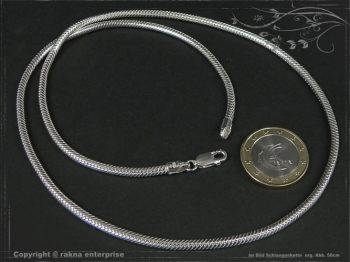 Schlangenkette D3.0L55 massiv 925 Sterling Silber