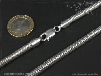 Schlangenkette D5.0L45 massiv 925 Sterling Silber