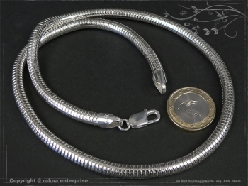 Schlangenkette D6.0L55 massiv 925 Sterling Silber